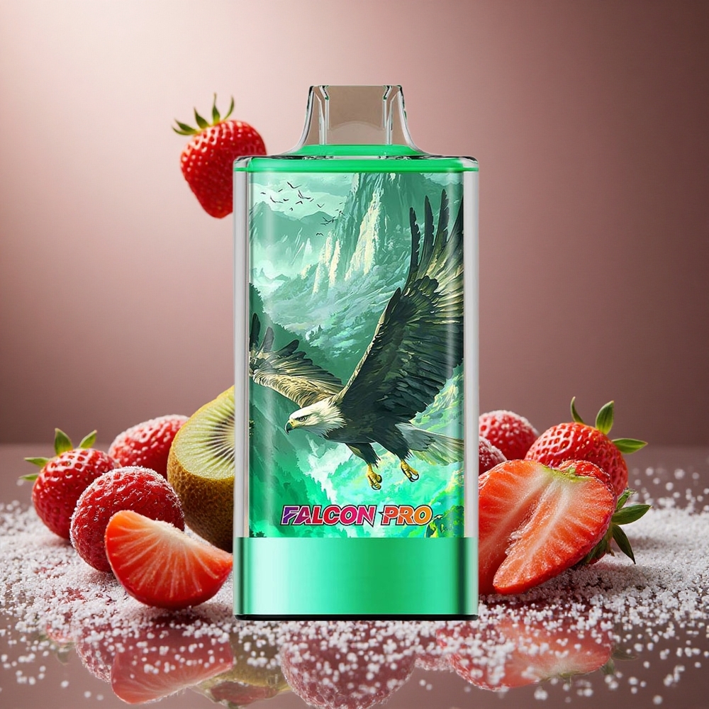 Jordgubb Kiwi JNR Falcon Pro 28000 Disposable 30ml Förfylld Kapacitet Smart Display Sverige grossist