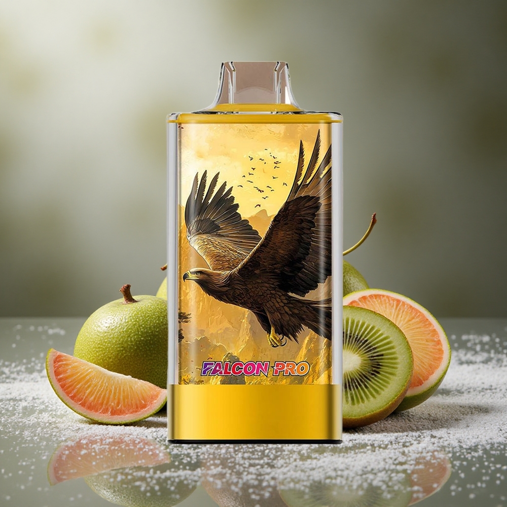 Kiwi Passion Guava JNR Falcon Pro 28000 Engångs Vape 30ml Förfylld Kapacitet 28000 Puffs Sverige grossist