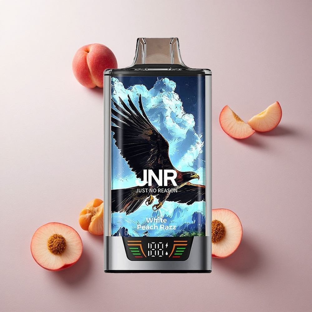 Vit Persika Hallon JNR Falcon Pro 28000 30ml Förfylld Kapacitet 950mAh Batteri Sverige grossist