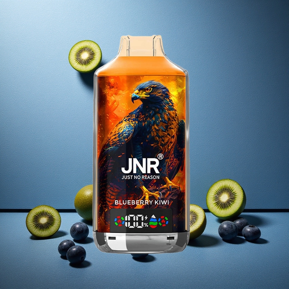 Blåbär Kiwi JNR Falcon X 18000 Puffs 24ml Digital Display Sverige grossist