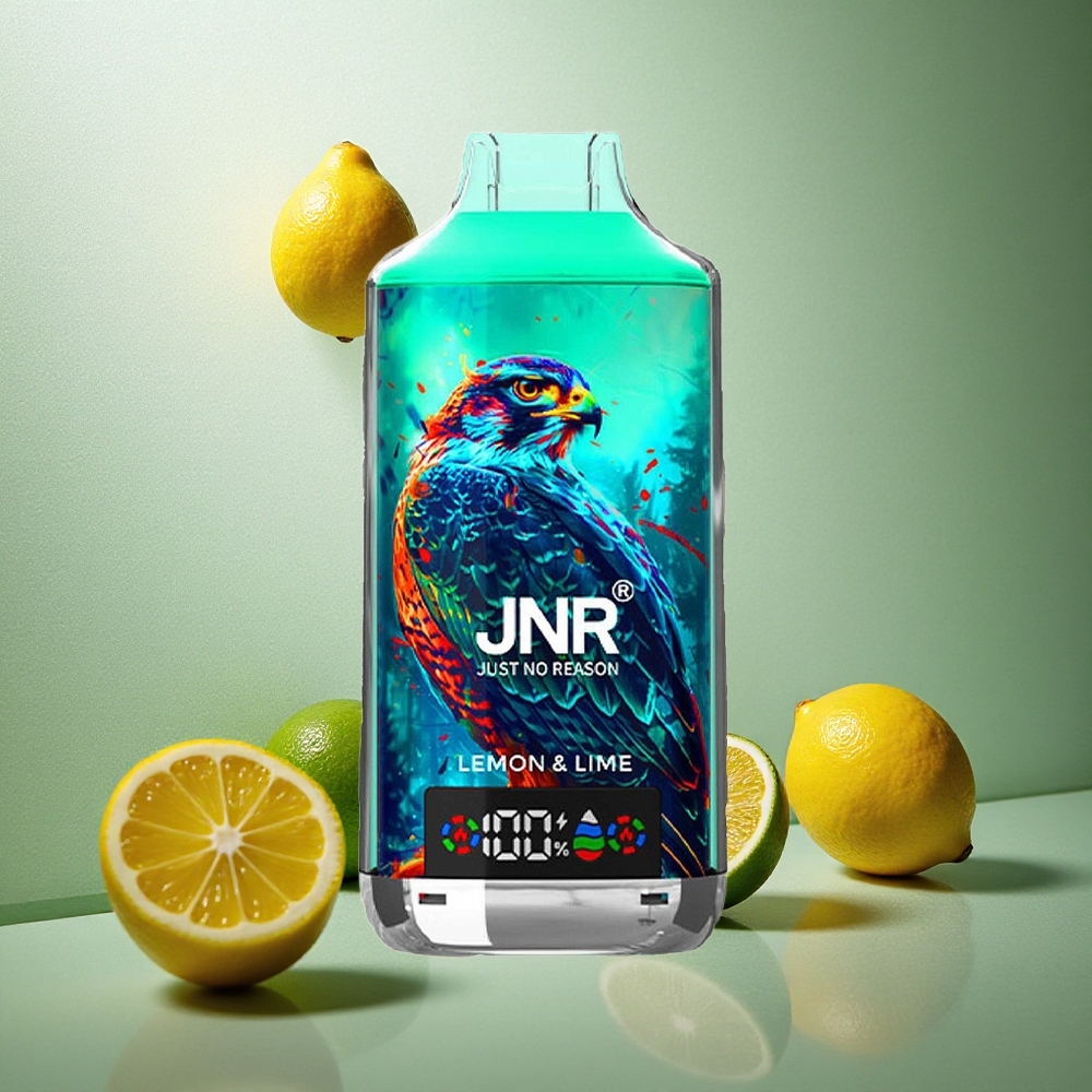 Citron Lime JNR Falcon X 18000 Puffs Dual Mesh Coil Digital Display Sverige grossist