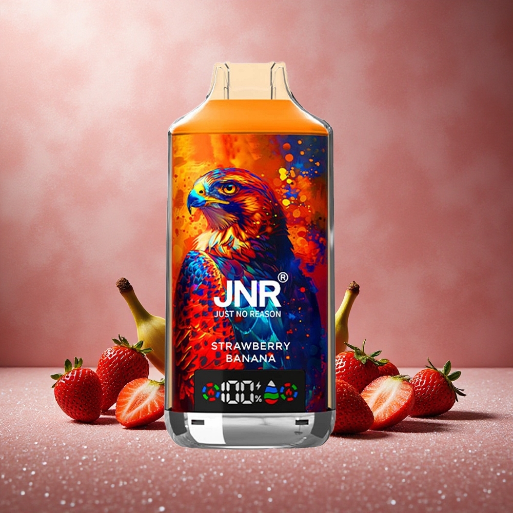 Jordgubb Banan JNR Falcon X 18000 Puffs 750mAh Batteri 24ml E-vätska Sverige grossist