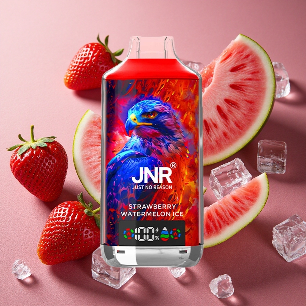 Jordgubb Vattenmelon Is JNR Falcon X 18000 Puffs 24ml Digital Display Sverige grossist