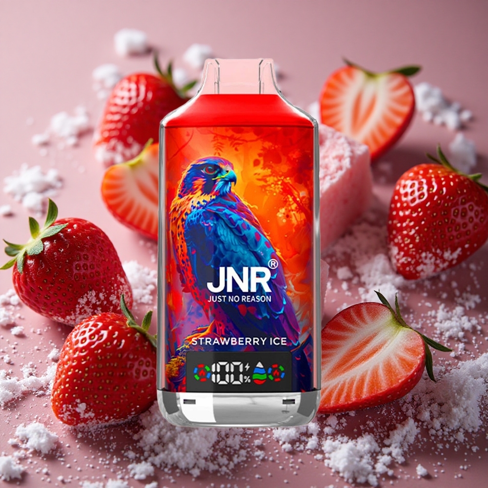 Jordgubb is JNR Falcon X 18000 Puffs 24ml Digital Display Sverige grossist