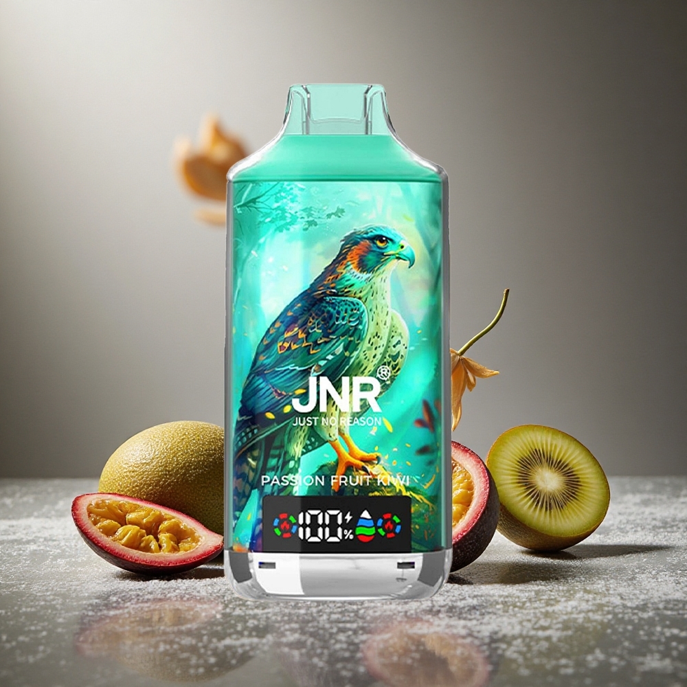 Passionsfrukt Kiwi JNR Falcon X 18000 Puffs 24ml Digital Display Sverige grossist