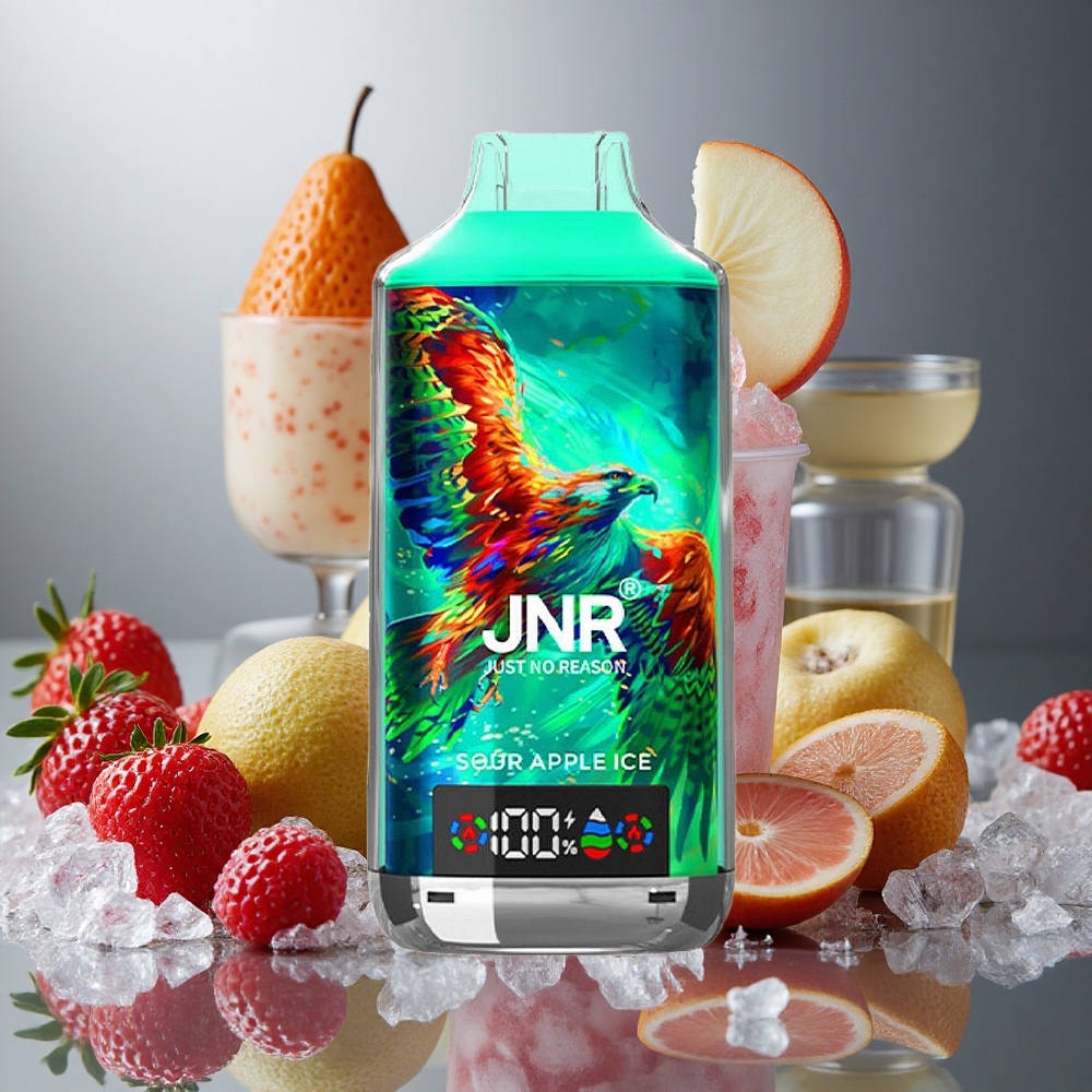 Sur Äpple Is JNR Falcon X 18000 Puffs Dual Mesh Coil & Dual Core Digital Display Sverige grossist