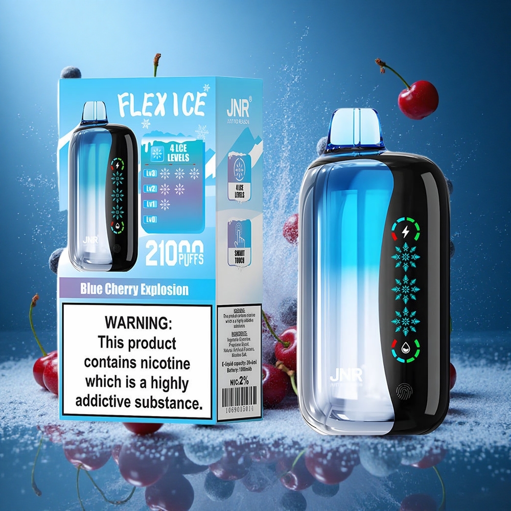 Blå Körsbär Explosion JNR Flex Ice 21000 Puffs Justerbar Is Sverige grossist
