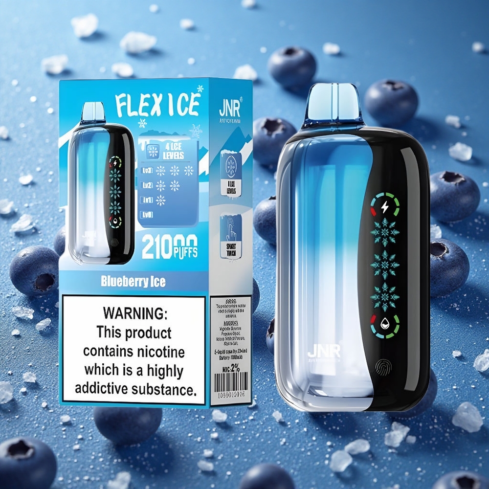 Blåbär Is JNR Flex Ice 21000 Puffs Justerbar Luftflöde Sverige grossist