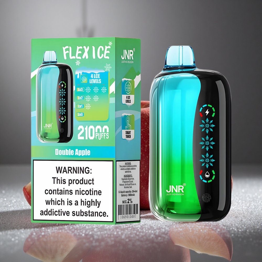 Dubbel Äpple JNR Flex Ice 21000 Puffs Justerbar Luftflöde Sverige grossist