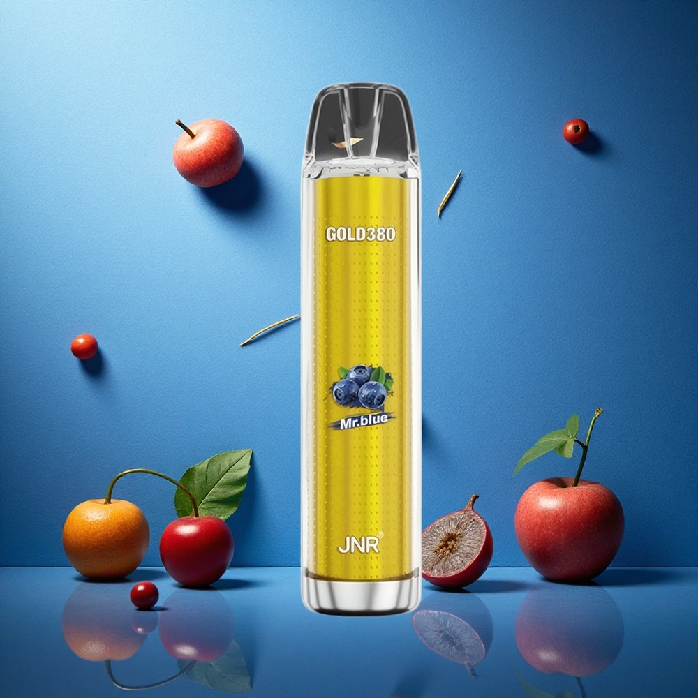 Blå JNR Gold380 6000 Puffs Engångs Vape 6000 Puffs 13ml e-vätska Sverige grossist