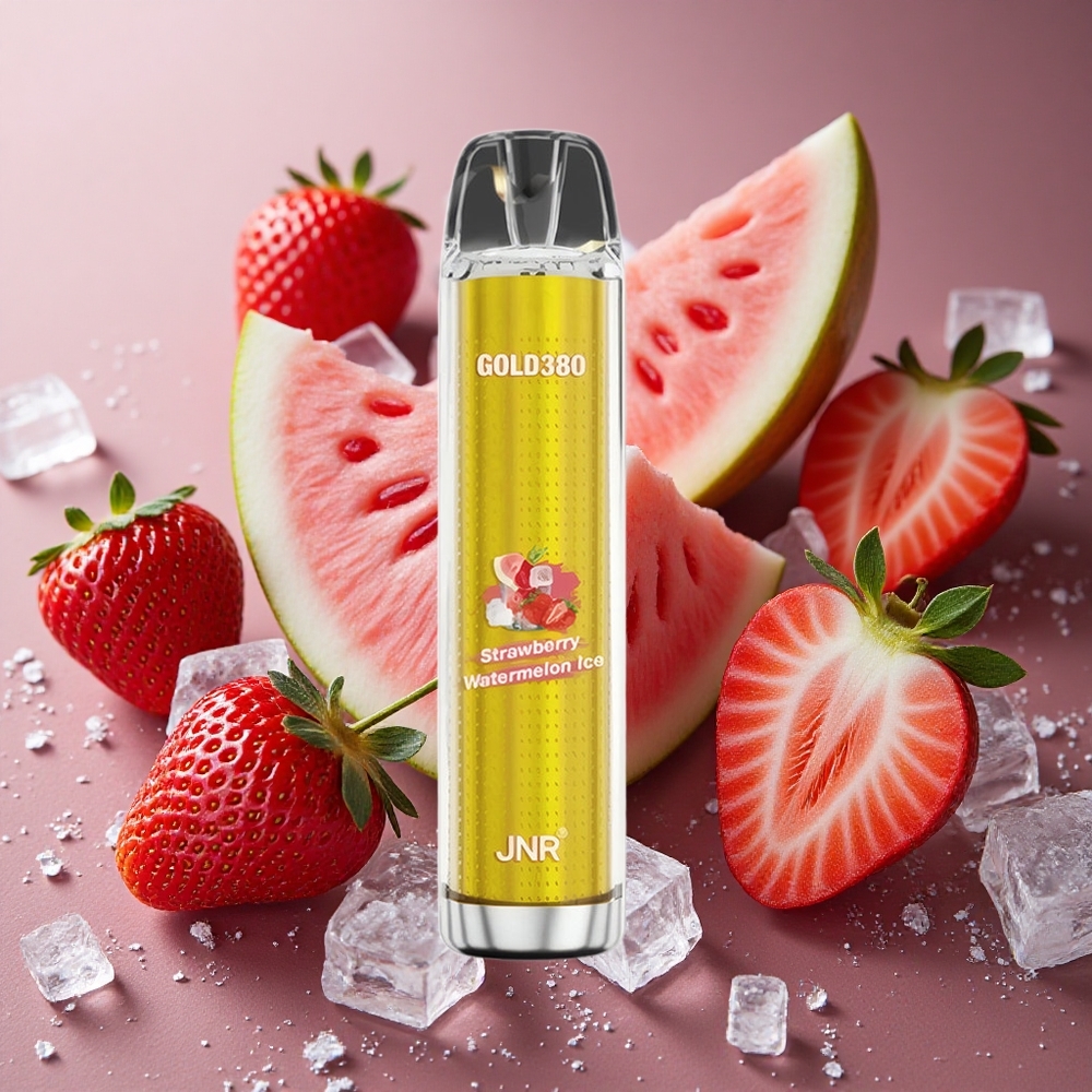 Jordgubb Vattenmelon Is JNR Gold380 6000 Puffs 13ml e-Liquid 1.0ohm Mesh Coil Sverige grossist