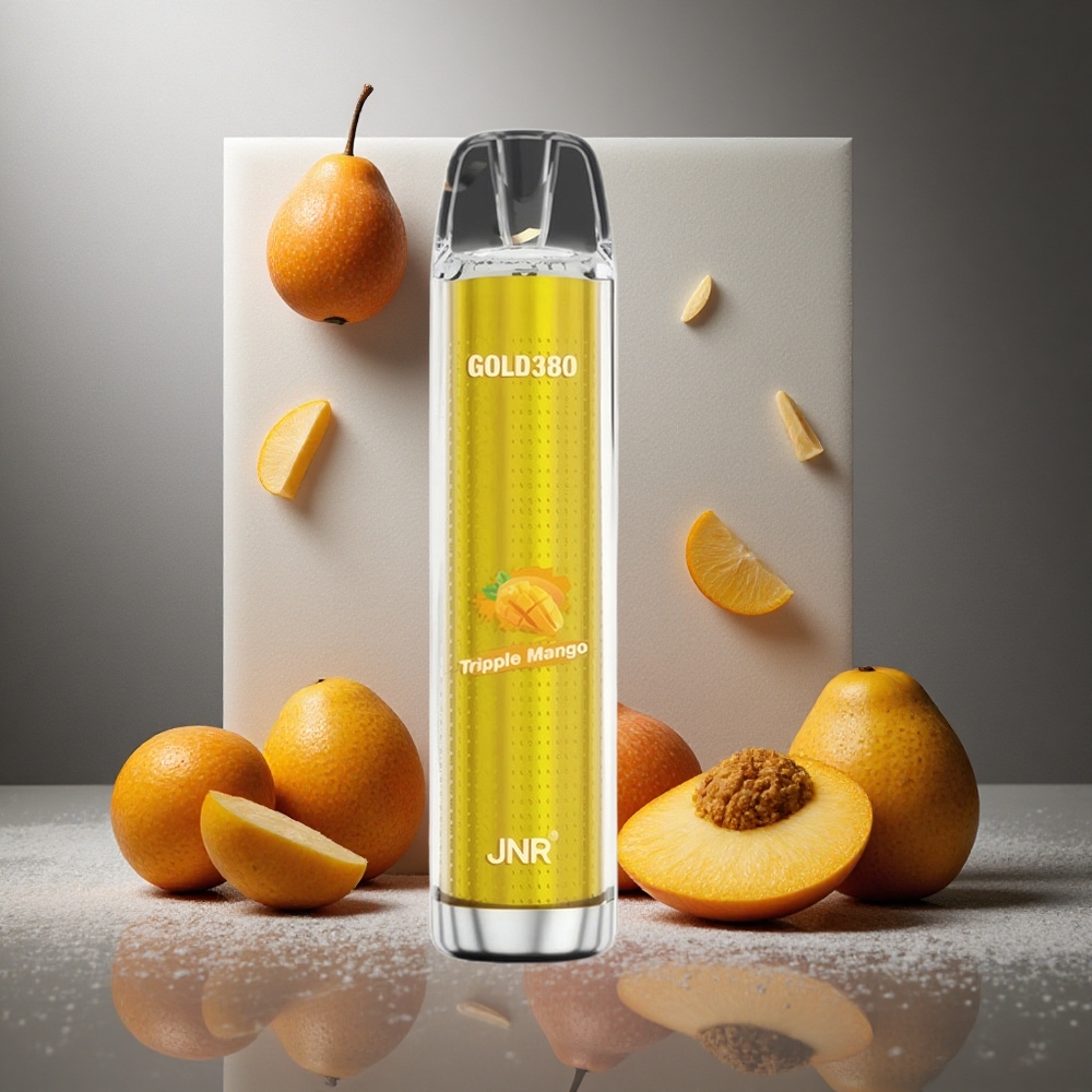 Trippel Mango JNR Gold380 6000 Puffs 1500mAh Batterikapacitet 13ml E-vätska Kapacitet Sverige grossist