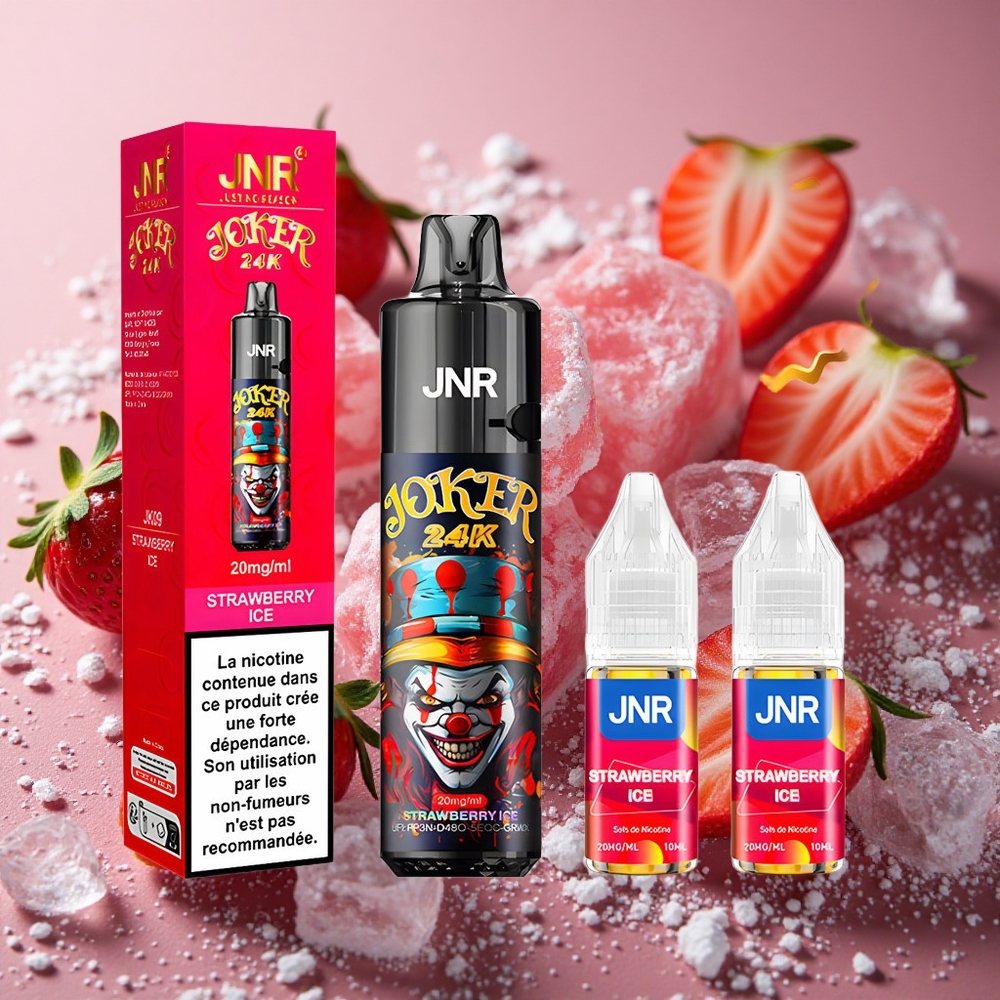 Jordgubb Is JNR Joker 24000 Puffs 2% Nikotin 800mAh Sverige grossist
