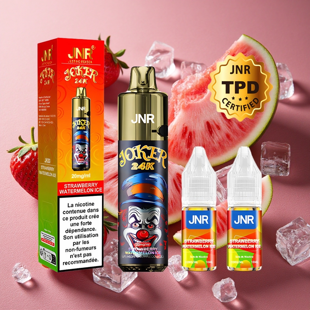 Jordgubb Vattenmelon Is JNR Joker 24K 24000 Puffs 2% Nikotin 800mAh Batteri Sverige grossist