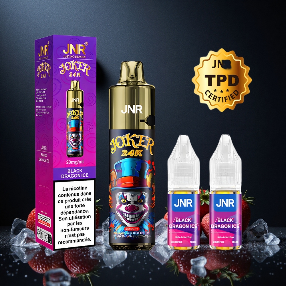 Svart Drake Is JNR Joker 24K 24000 Puffs 2+10ml Fyllbar Pod Sverige grossist