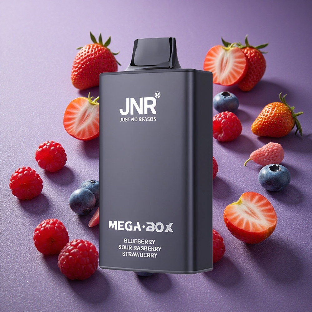 Blåbär Sur Hallon Jordgubb JNR Mega Box 25000 Puffs Typ-C Snabbladdning Sverige grossist