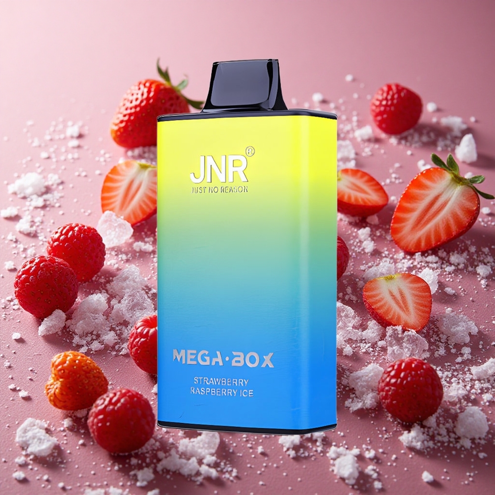 Jordgubb Hallon Is JNR Mega Box 25000 Puffs 30ml E-liquid Sverige grossist