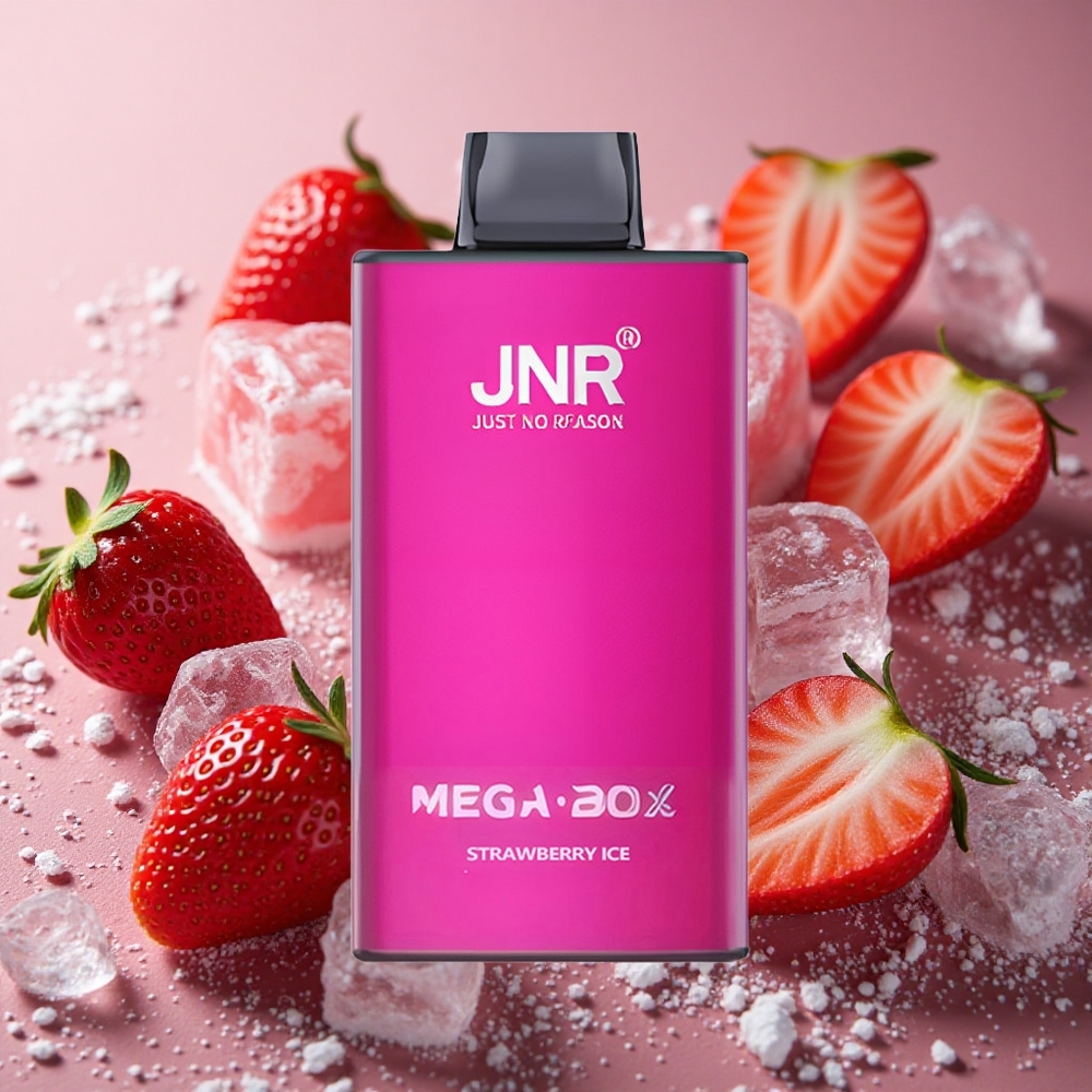 Jordgubb Is JNR Mega Box 25000 Puffs Engångs Vape 30ml E-vätska 850mAh Batteri Sverige grossist