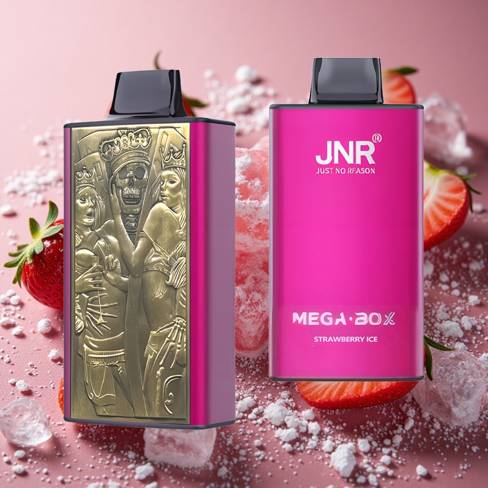 Jordgubb Is JNR Mega Box 25000 Puffs Engångs Vape 30ml E-vätska 850mAh Batteri Sverige grossist