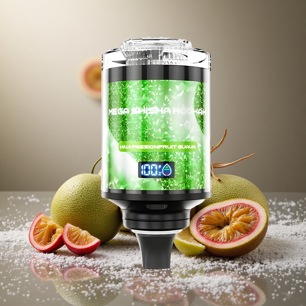 Kiwi passionsfrukt guava JNR Mega Shisha Hookah 100 000 Puffs Justerbar luftflöde Sverige grossist