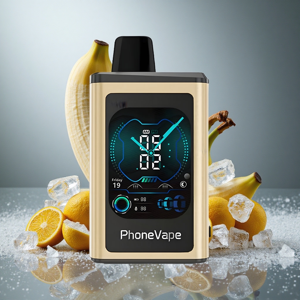 Banan Is JNR PhoneVape 30000 Puffs Justerbar Luftflöde Appkontrollerad Sverige grossist