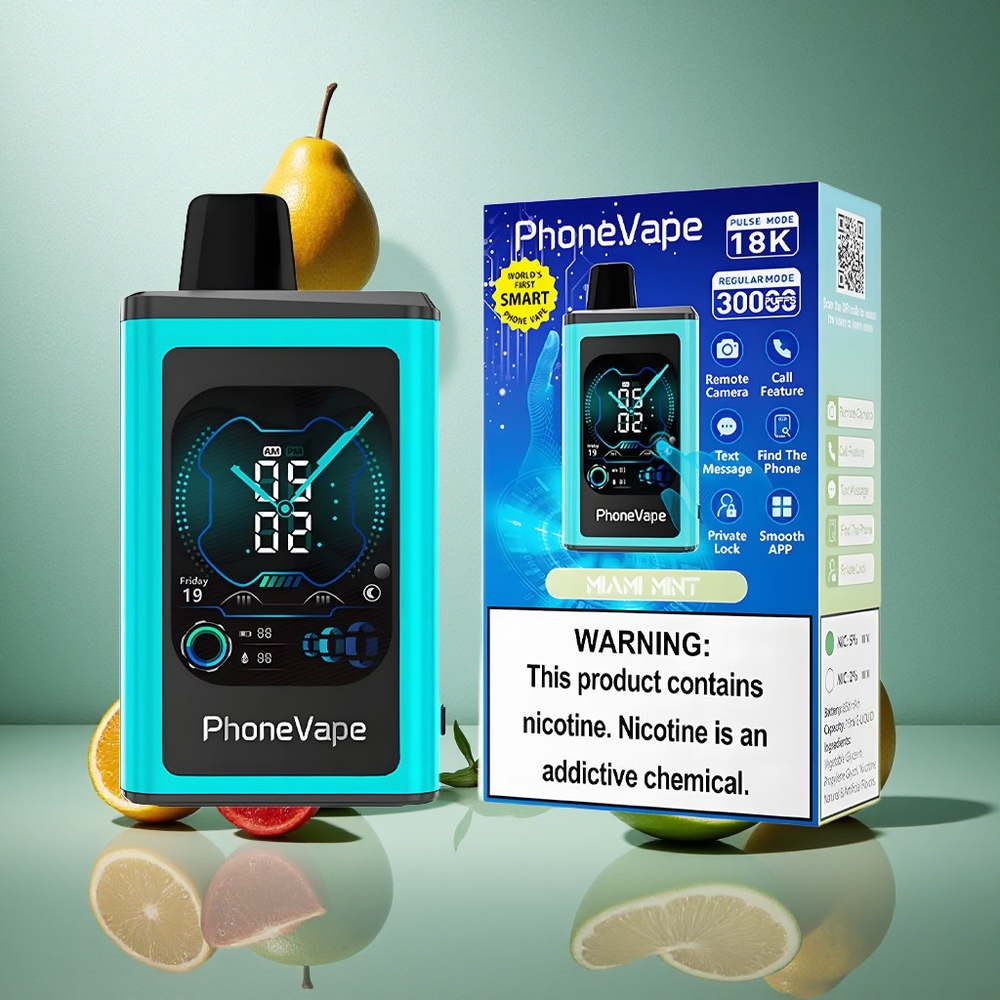 Miami Mynta JNR PhoneVape 30000 Puffs Justerbar Luftflöde Appkontrollerad Sverige grossist