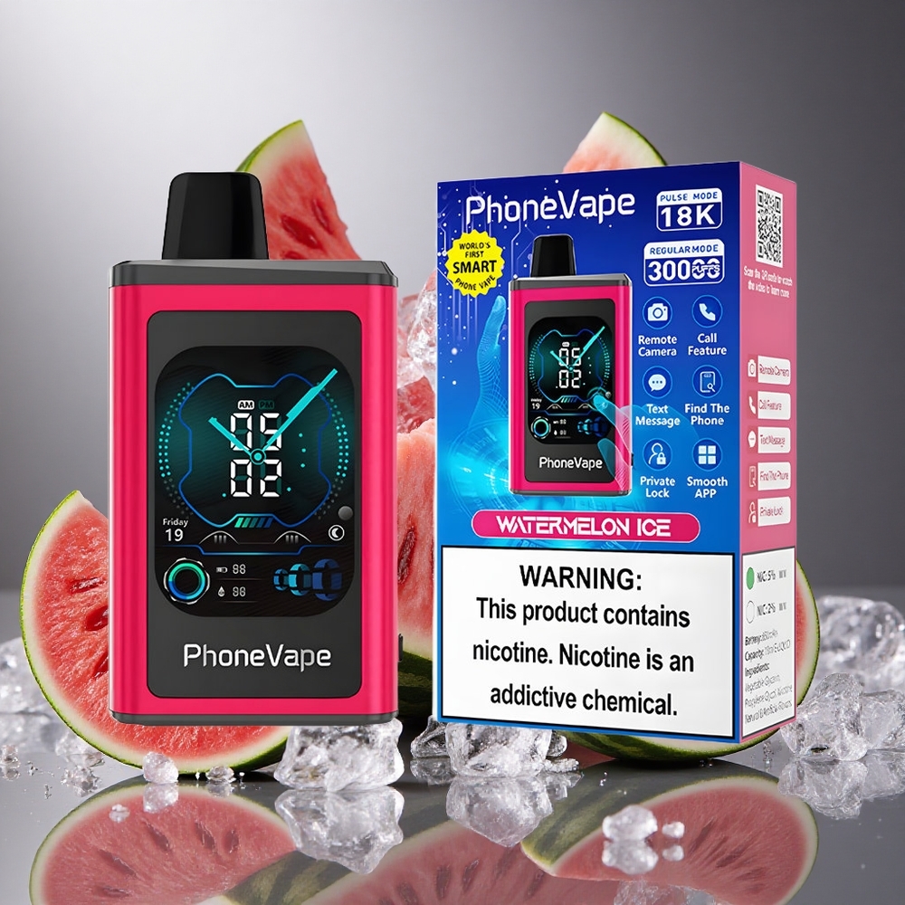 Vattenmelon Is JNR PhoneVape 30000 Puffs Laddningsbar Justerbar Luftflöde Sverige grossist