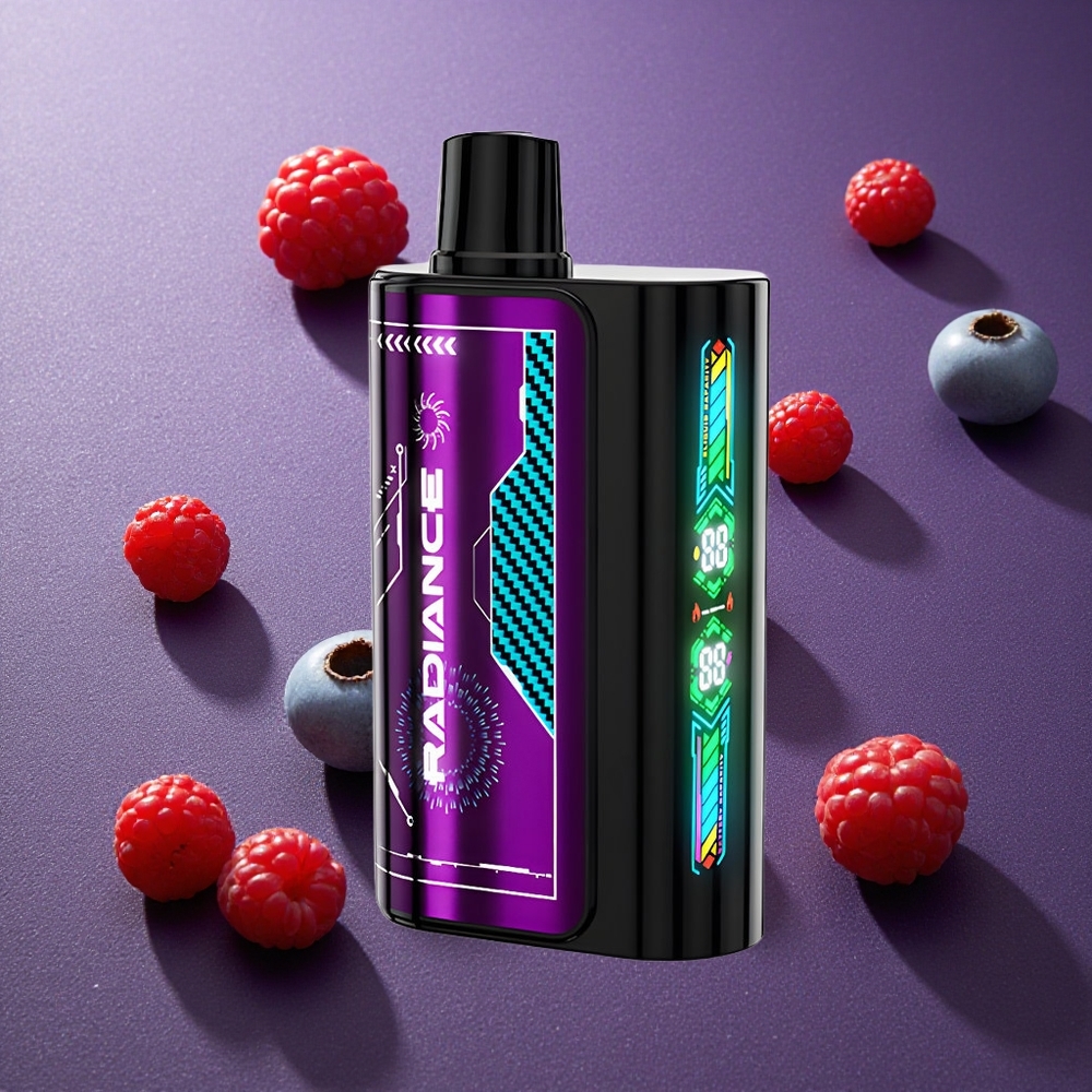 Blåbär Sur Hallon JNR Radiance 31000 Puffs 28ml E-vätska Dual Mesh Coil Sverige grossist