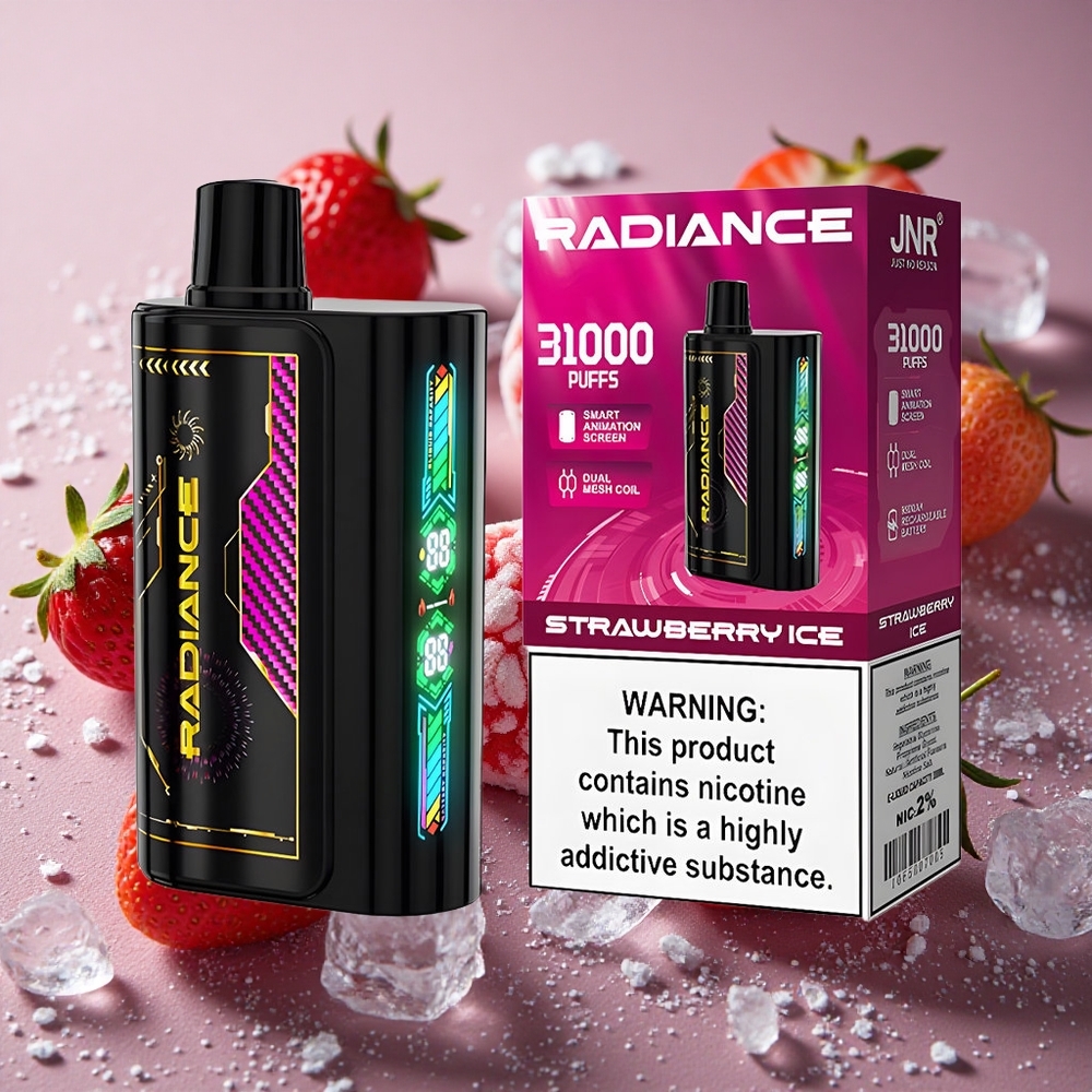 Jordgubb Is JNR Radiance 31000 Puffs 28ml Sverige grossist