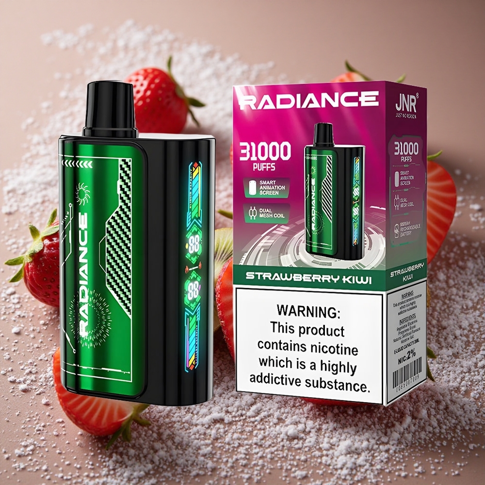 Jordgubb Kiwi JNR Radiance 31000 Puffs 950 mAh Laddningsbart Batteri Sverige grossist