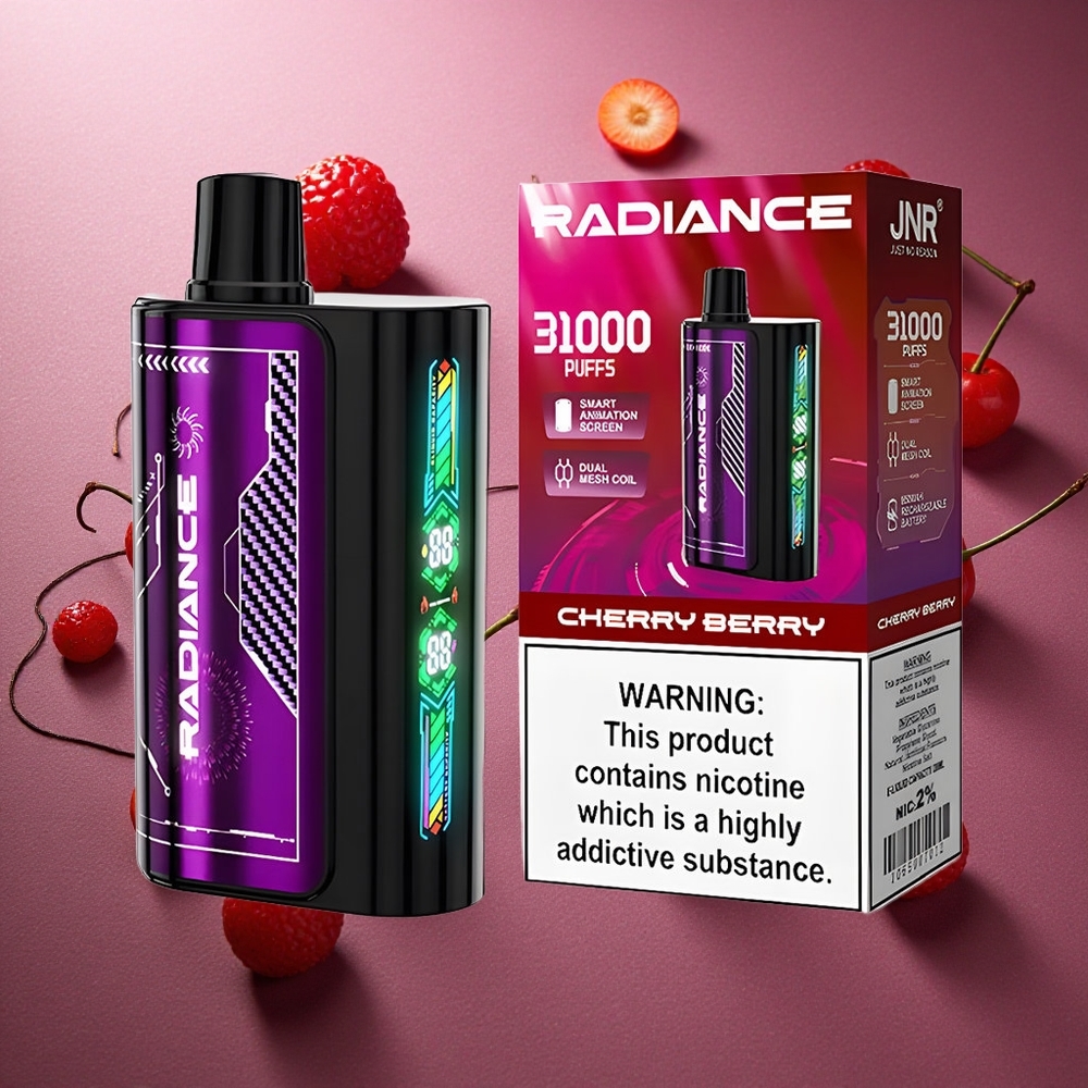 Körsbär Bär JNR Radiance 31000 Puffs Typ-C Laddning Sverige grossist