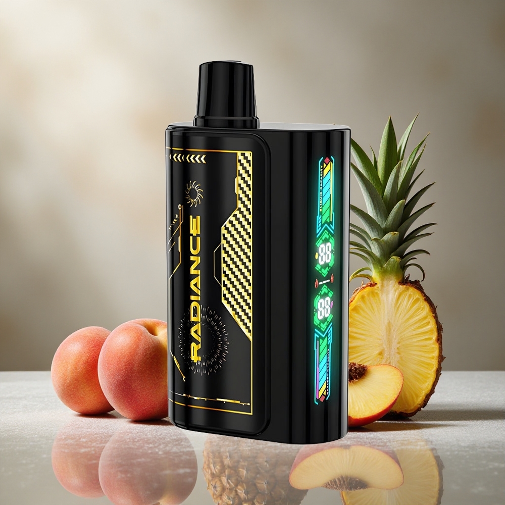 Persika Mango Ananas JNR Radiance 31000 Puffs 28ml E-vätska Sverige grossist