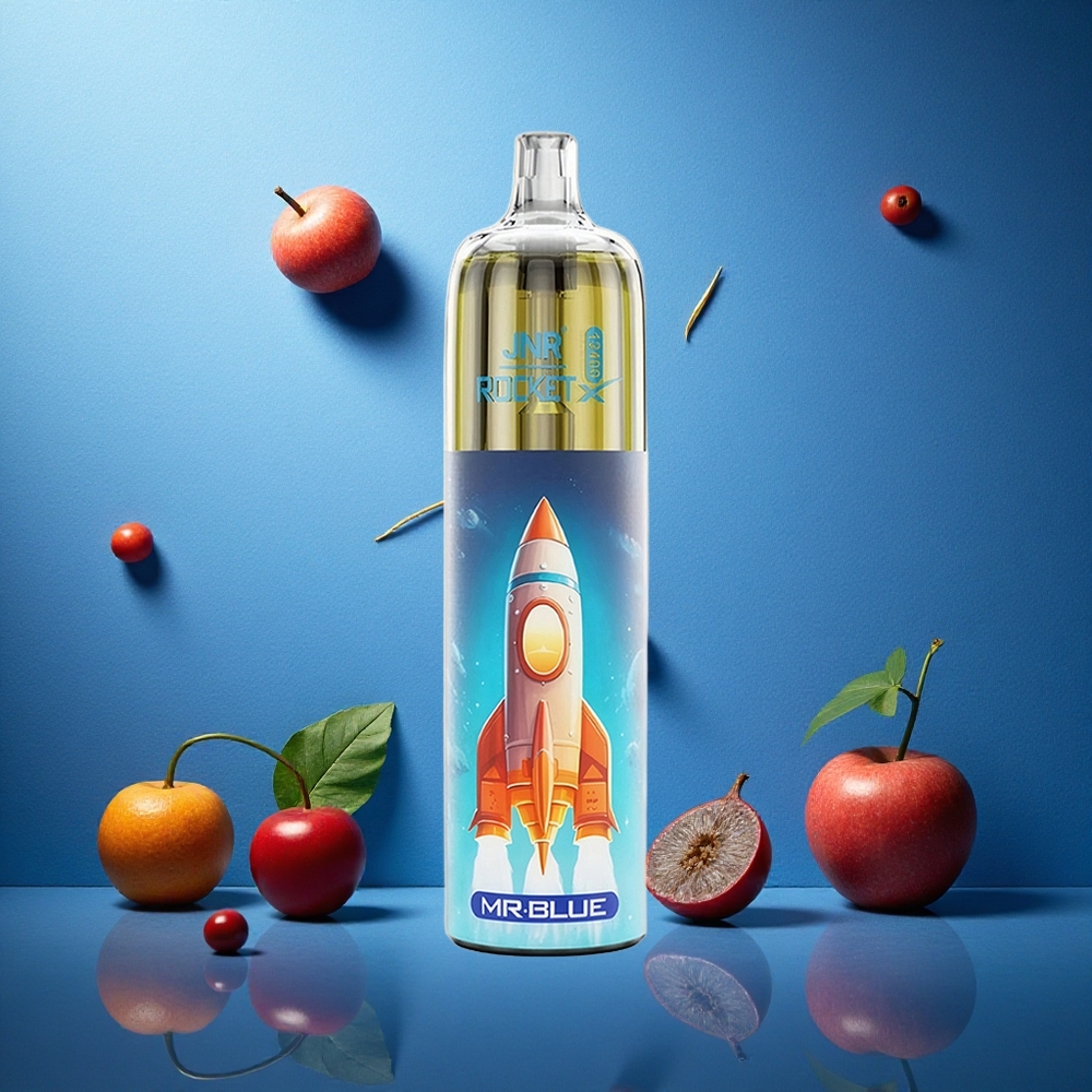 Blå JNR Rocket-X 12400 Puffs Justerbar Luftflöde RGB-belysning Sverige grossist