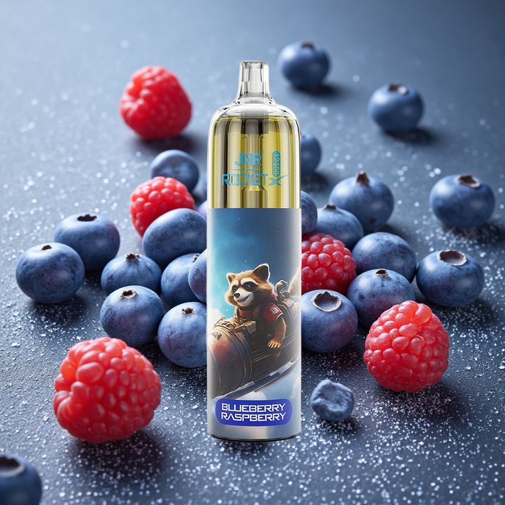 Blåbär Hallon JNR Rocket-X 12400 Puffs Justerbar Luftflöde Typ-C Snabbladdning Sverige grossist