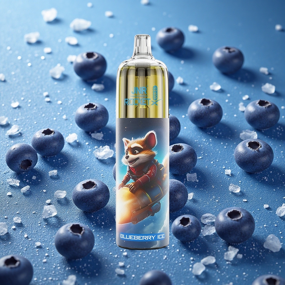Blåbär Is JNR Rocket-X 12400 Puffs Justerbar Luftflöde 25ml e-Liquid Sverige grossist