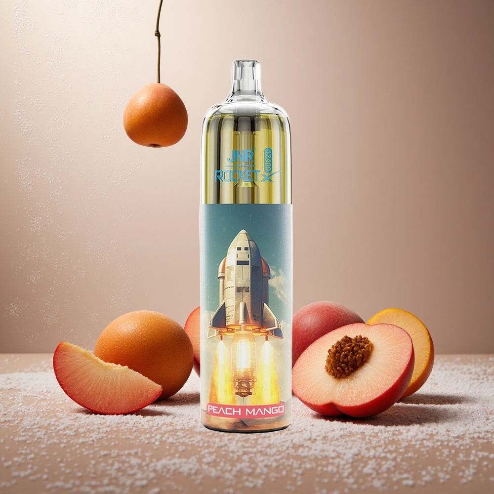 Persika Mango JNR Rocket-X 12400 Puffs Justerbar Luftflöde 25ml e-Liquid Kapacitet Sverige grossist