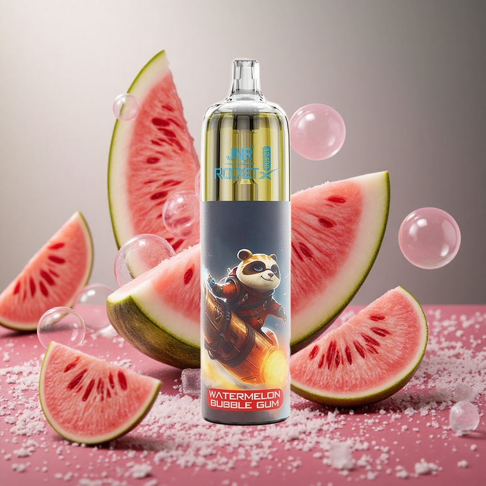 Vattenmelon Tuggummi JNR Rocket-X 12400 Puffs Justerbar Luftflöde Typ-C Snabbladdning Sverige grossist