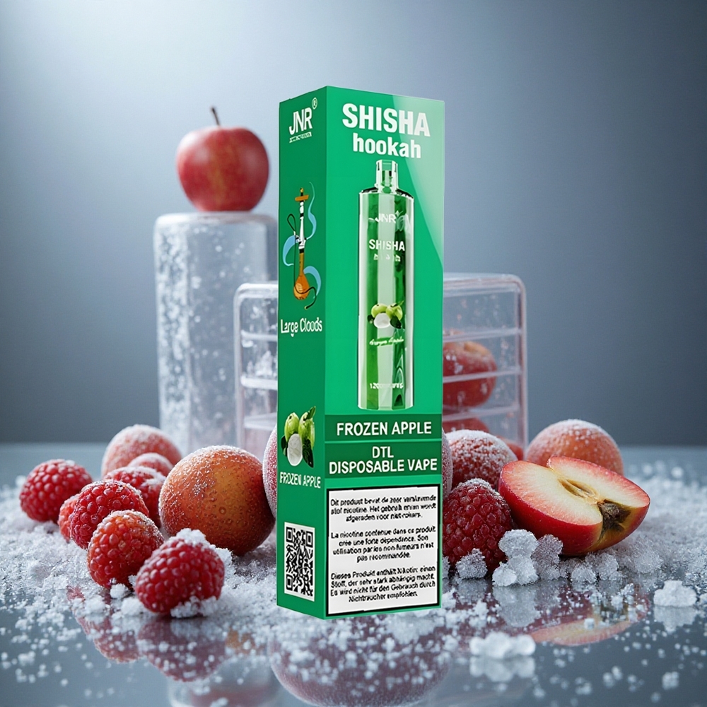 Fryst Äpple JNR Shisha Hookah 12000 Puffs 750mAh Batterikapacitet Sverige grossist