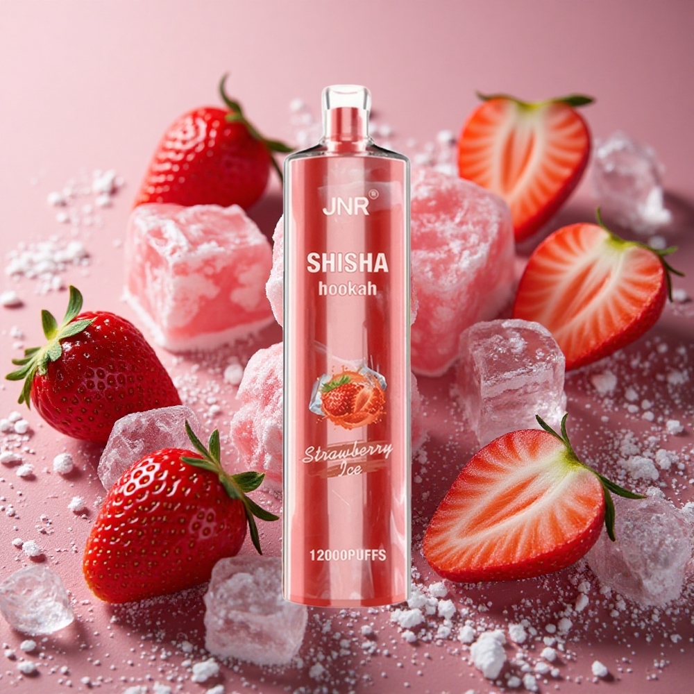 Jordgubb Is JNR Shisha Hookah 12000 Puffs 750mAh Batteri 24ml E-vätska Sverige grossist