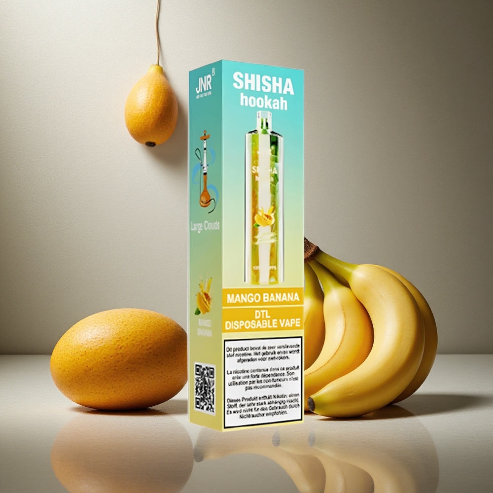 Mango Banan JNR Shisha Hookah 12000 Puffs 24ml 750mAh Sverige grossist