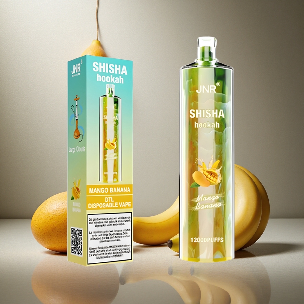 Mango Banan JNR Shisha Hookah 12000 Puffs 24ml 750mAh Sverige grossist