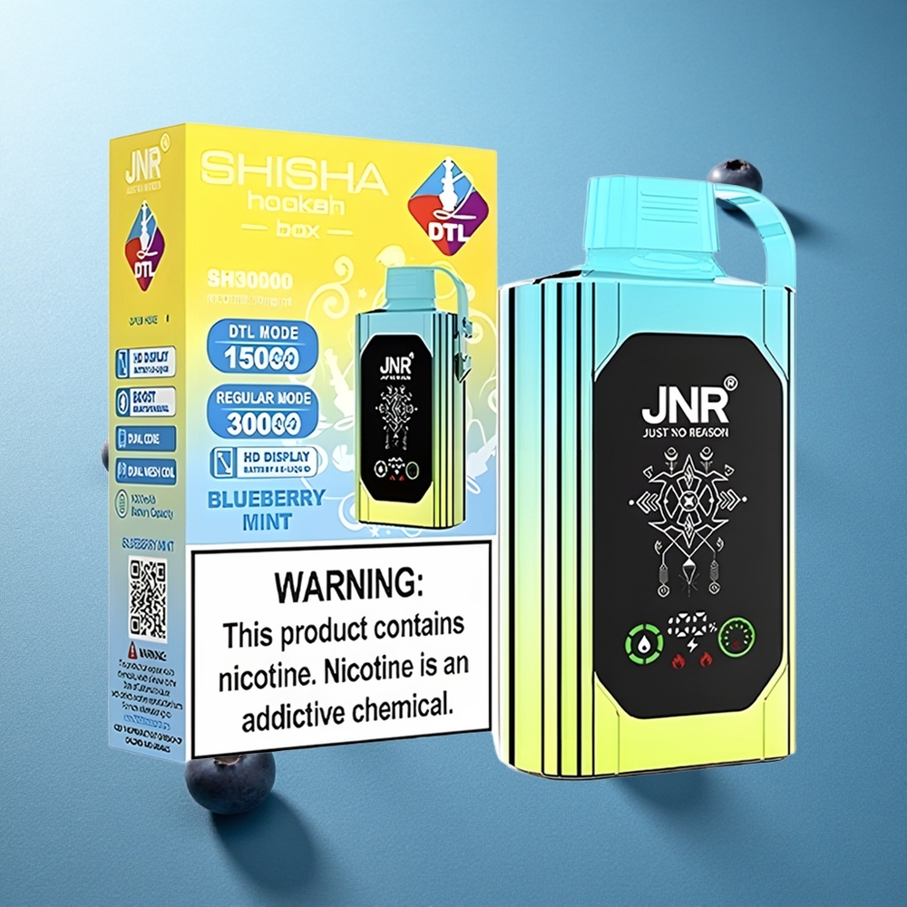 Blåbär Mynta JNR Shisha Hookah Box 20500 Puffs 25ml E-vätska Sverige grossist