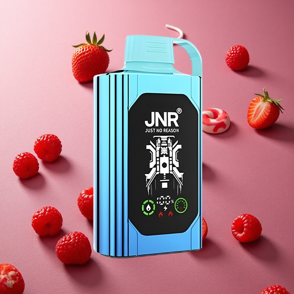 Jordgubb Hallon Godis JNR Shisha Hookah Box 20500 Puffs HD Skärm 1000mAh Sverige grossist