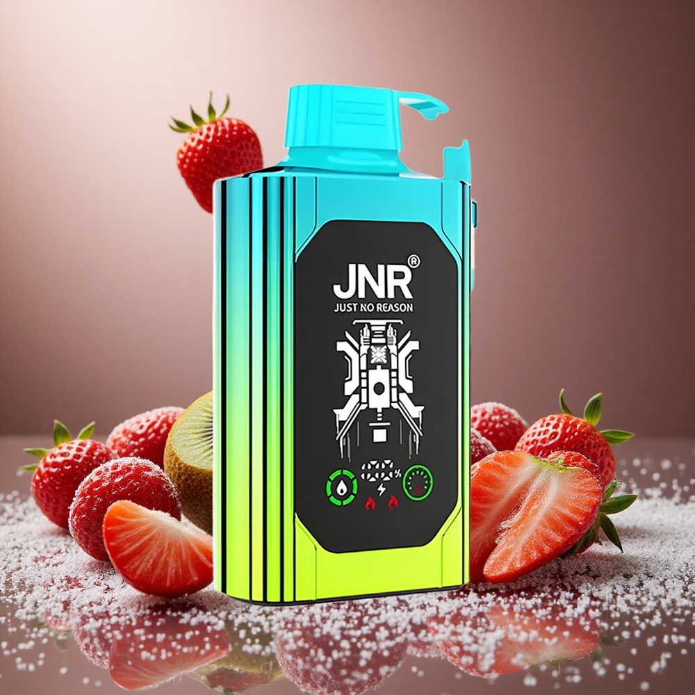 Jordgubbe Kiwi JNR Shisha Hookah Box 20500 Puffs HD Display Dual Mesh Coil Sverige grossist
