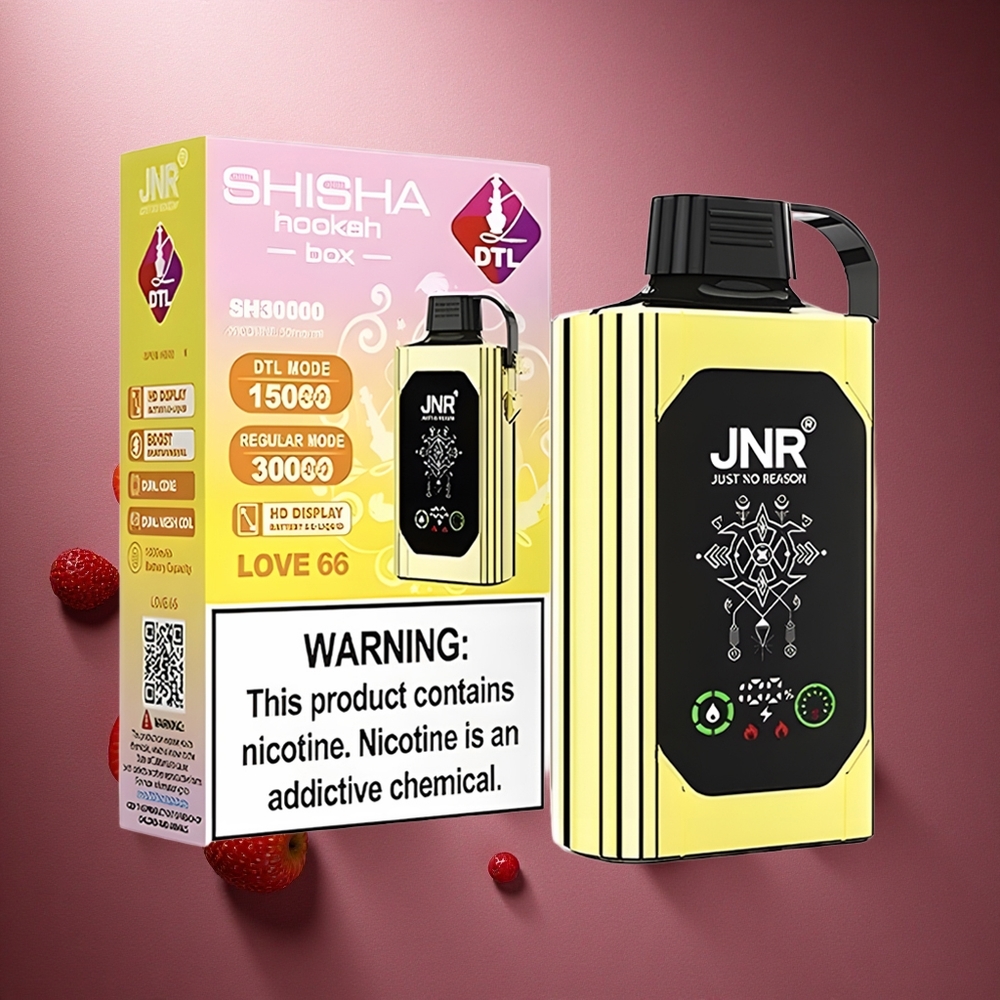 Kärlek 66 JNR Shisha Hookah Box 20500 Puffs 25ml HD Display Sverige grossist