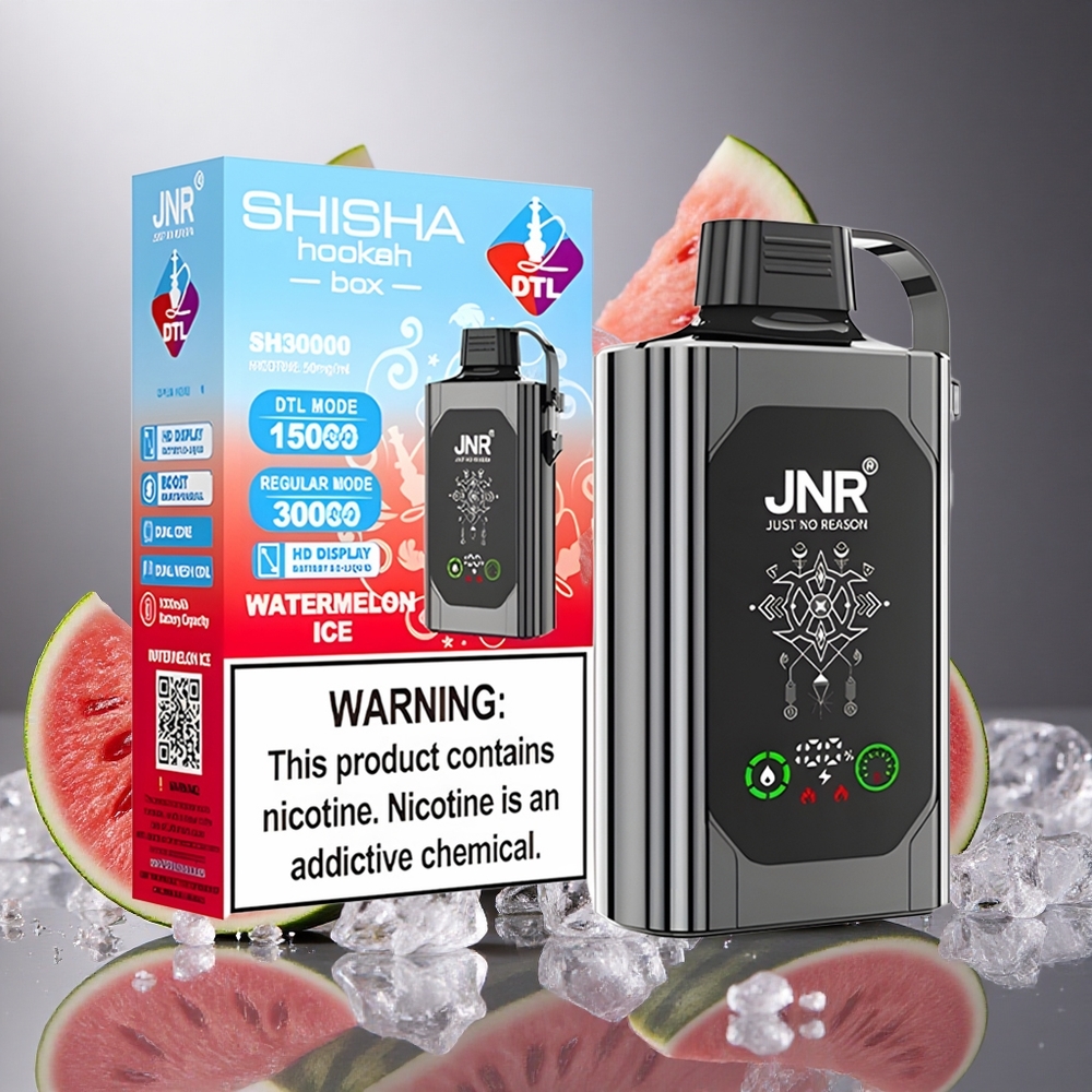 Vattenmelon Is JNR Shisha Hookah Box 20500 Puffs HD Display 25ml Sverige grossist