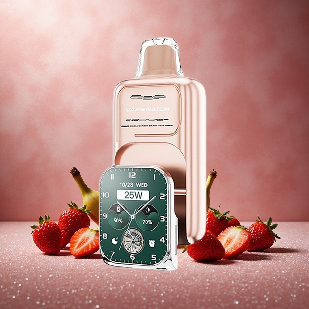 Jordgubb Banan JNR Vape Watch 30000 Puffs 1000mAh 19mL Sverige grossist