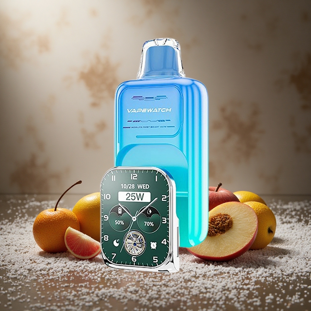 Sur Äpple Is JNR Vape Watch 30000 Puffs 1000mAh Batterikapacitet 19mL E-vätskekapacitet Sverige grossist