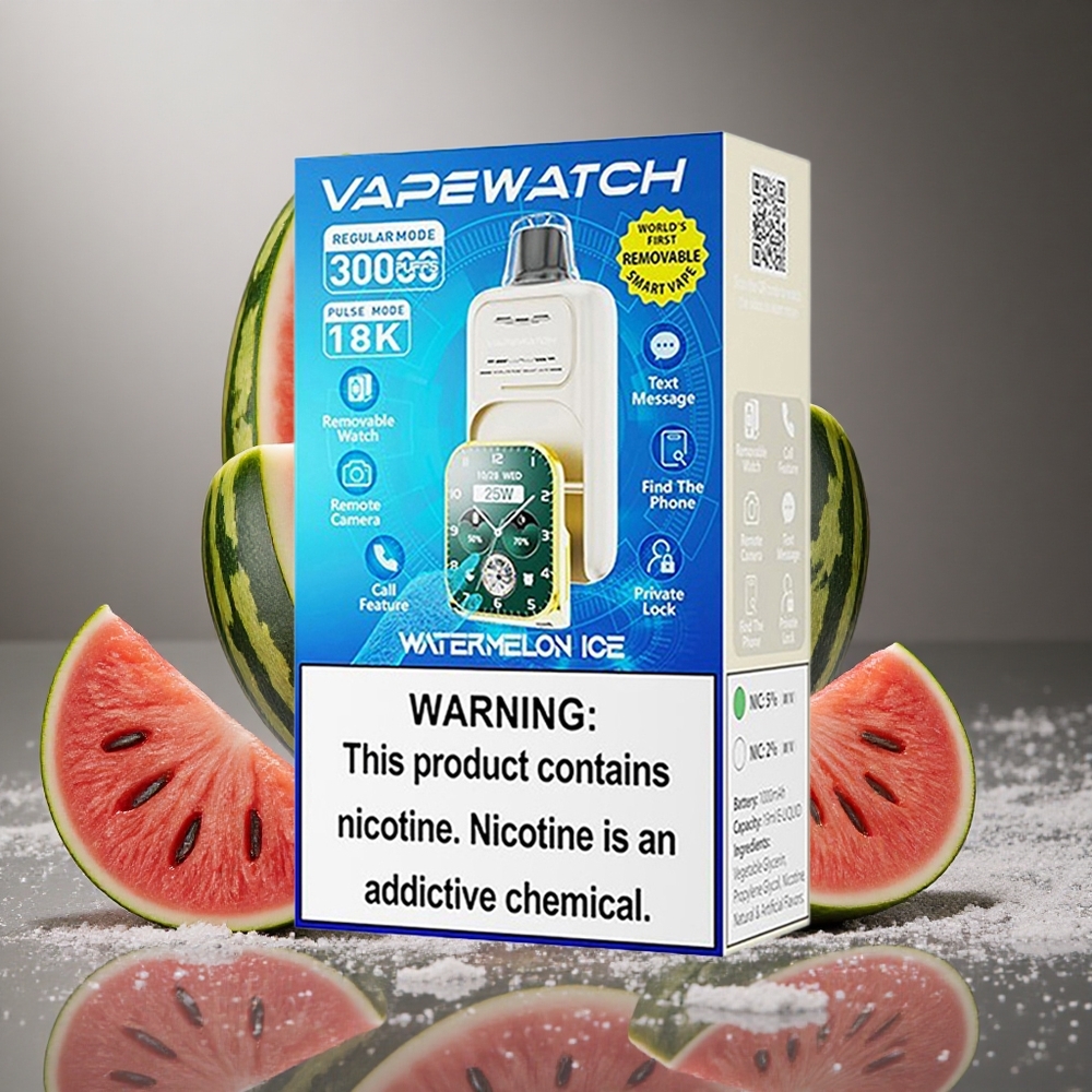 Vattenmelon Is JNR Vape Watch 30000 Puffs 1000mAh 19mL Sverige grossist