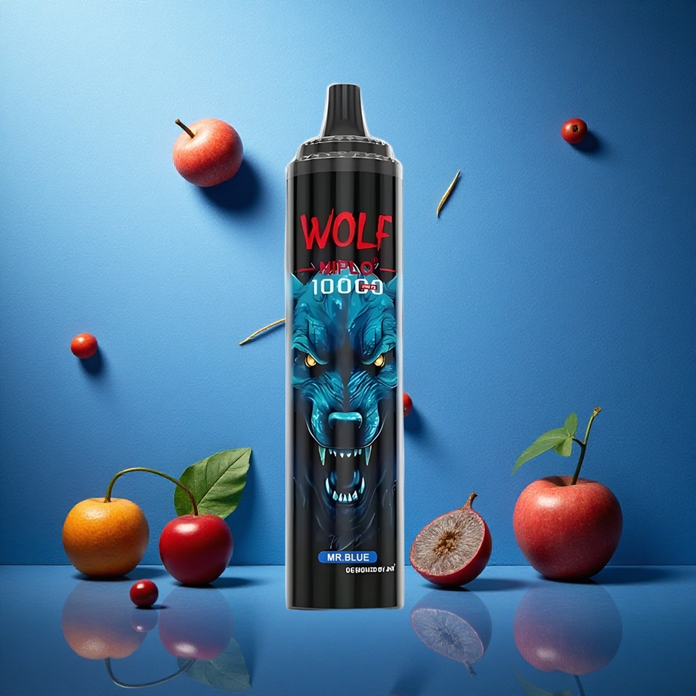 Blå JNR Wolf Niplo 10000 Puffs 20ml 650mAh Sverige grossist